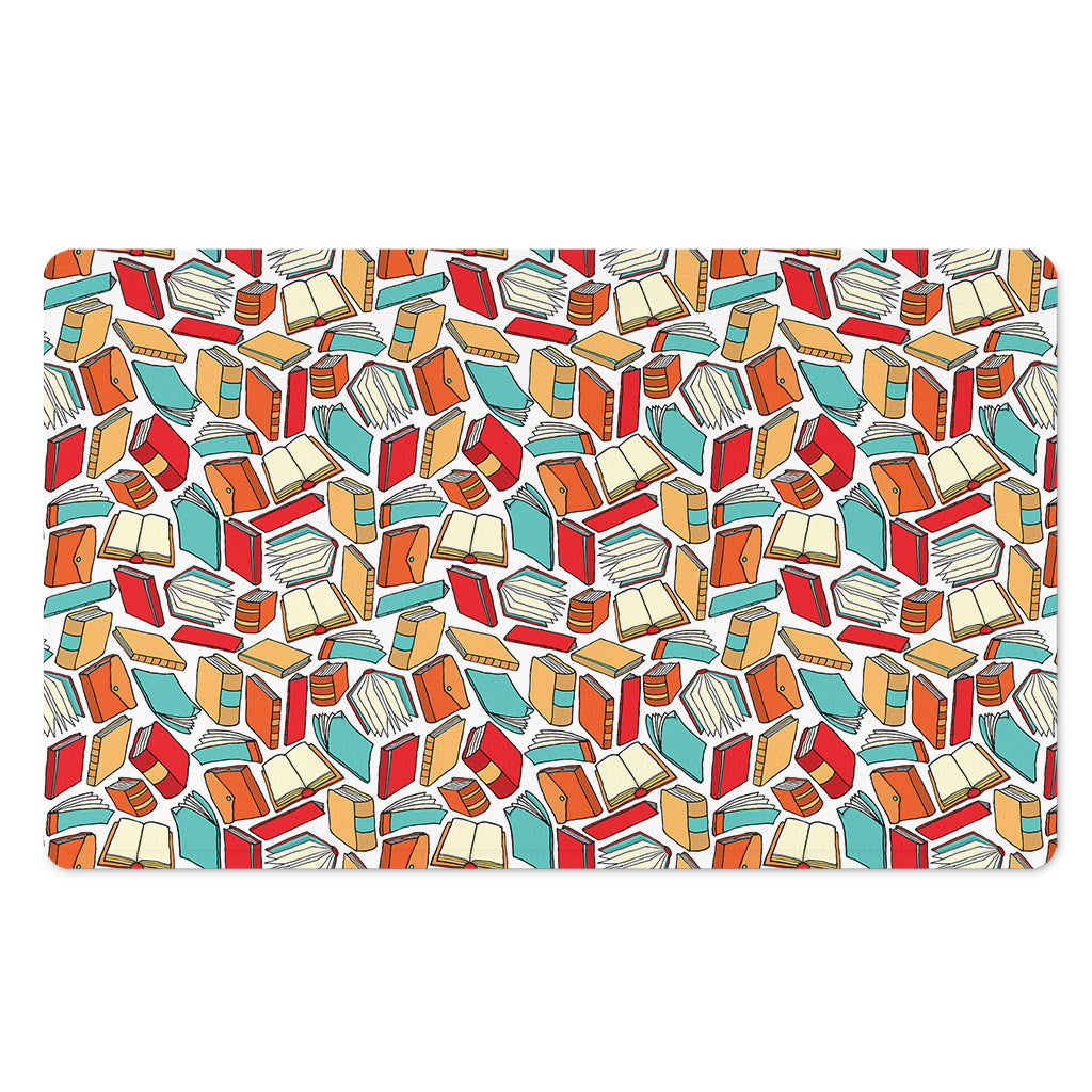 Colorful Books Pattern Print Polyester Doormat