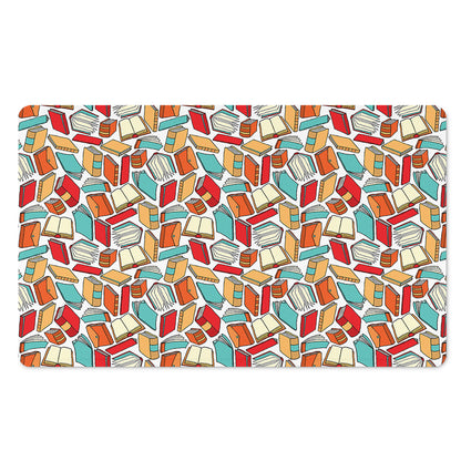 Colorful Books Pattern Print Polyester Doormat