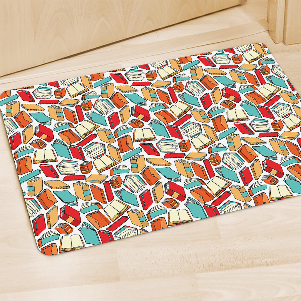 Colorful Books Pattern Print Polyester Doormat