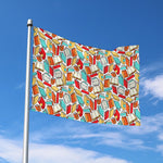 Colorful Books Pattern Print Polyester Flag