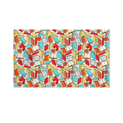 Colorful Books Pattern Print Polyester Flag