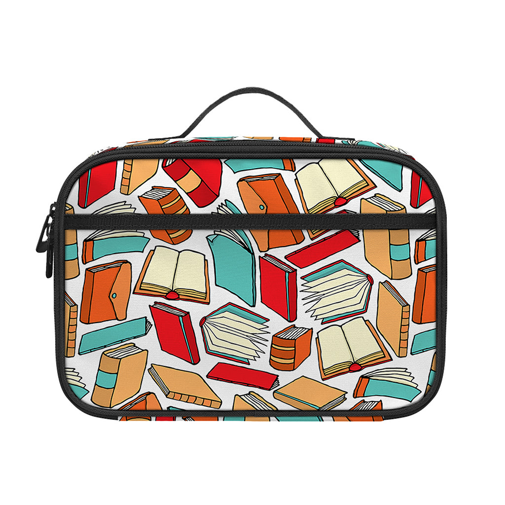 Colorful Books Pattern Print Portable Lunch Bag