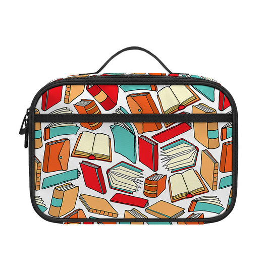 Colorful Books Pattern Print Portable Lunch Bag