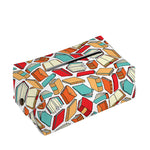 Colorful Books Pattern Print Rectangle Tissue Box Cover