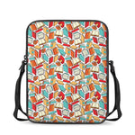 Colorful Books Pattern Print Rectangular Crossbody Bag