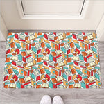 Colorful Books Pattern Print Rubber Doormat