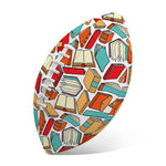 Colorful Books Pattern Print Rugby Ball