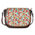 Colorful Books Pattern Print Saddle Bag