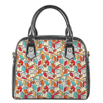 Colorful Books Pattern Print Shoulder Handbag