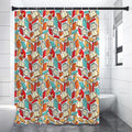 Colorful Books Pattern Print Shower Curtain
