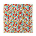 Colorful Books Pattern Print Silk Bandana