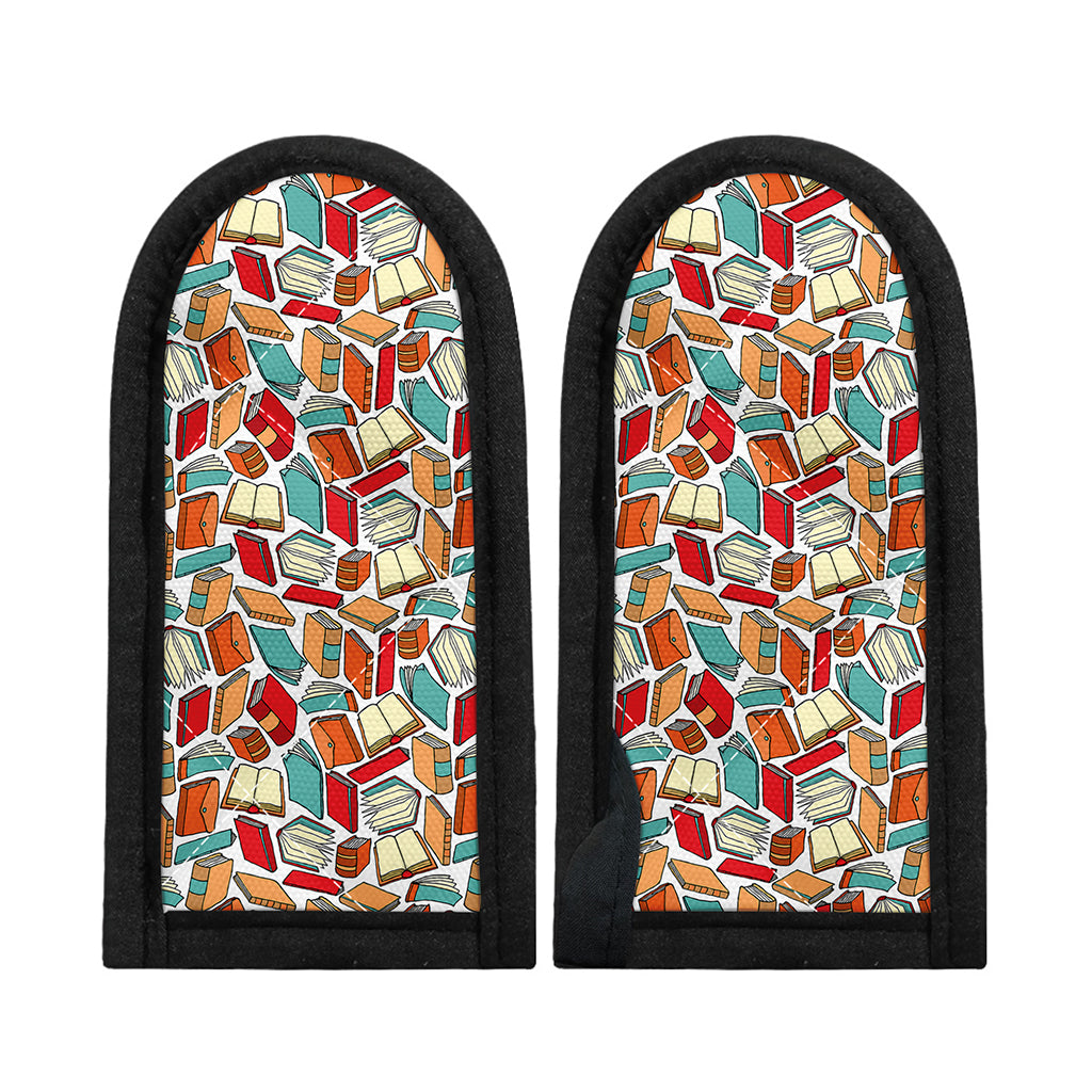 Colorful Books Pattern Print Skillet Handle Cover
