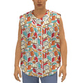 Colorful Books Pattern Print Sleeveless Baseball Jersey