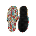 Colorful Books Pattern Print Slippers