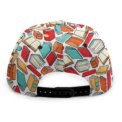 Colorful Books Pattern Print Snapback Cap