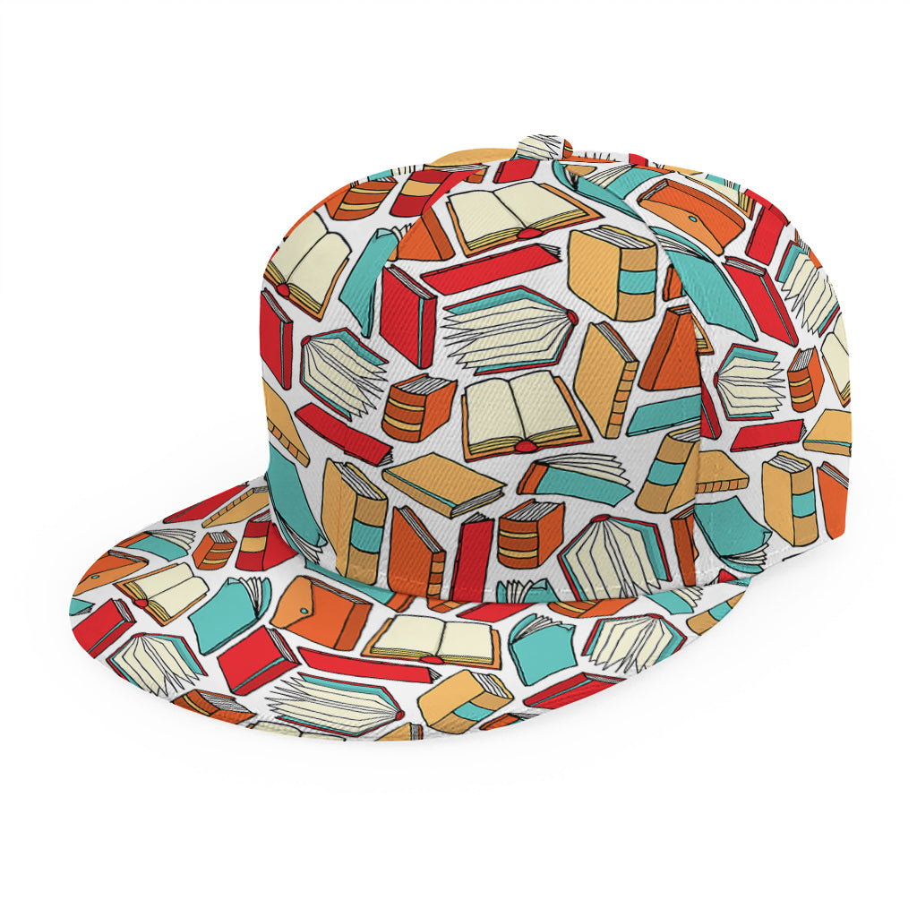 Colorful Books Pattern Print Snapback Cap