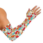 Colorful Books Pattern Print Sun Protection Arm Sleeves