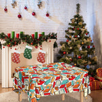 Colorful Books Pattern Print Tablecloth