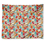 Colorful Books Pattern Print Tapestry