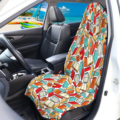 Colorful Books Pattern Print Waterproof Car Seat Cover