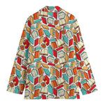Colorful Books Pattern Print Women's Blazer