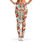 Colorful Books Pattern Print Women's Leggings