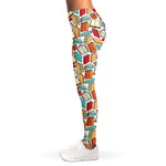 Colorful Books Pattern Print Women's Leggings