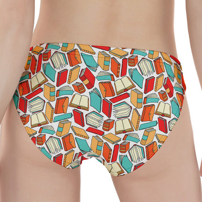 Colorful Books Pattern Print Women's Panties