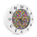 Colorful Brick Puzzle Game Pattern Print Alarm Clock