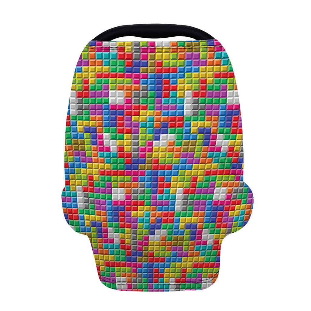 Colorful Brick Puzzle Game Pattern Print Baby Seat Cover