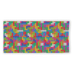 Colorful Brick Puzzle Game Pattern Print Beach Towel