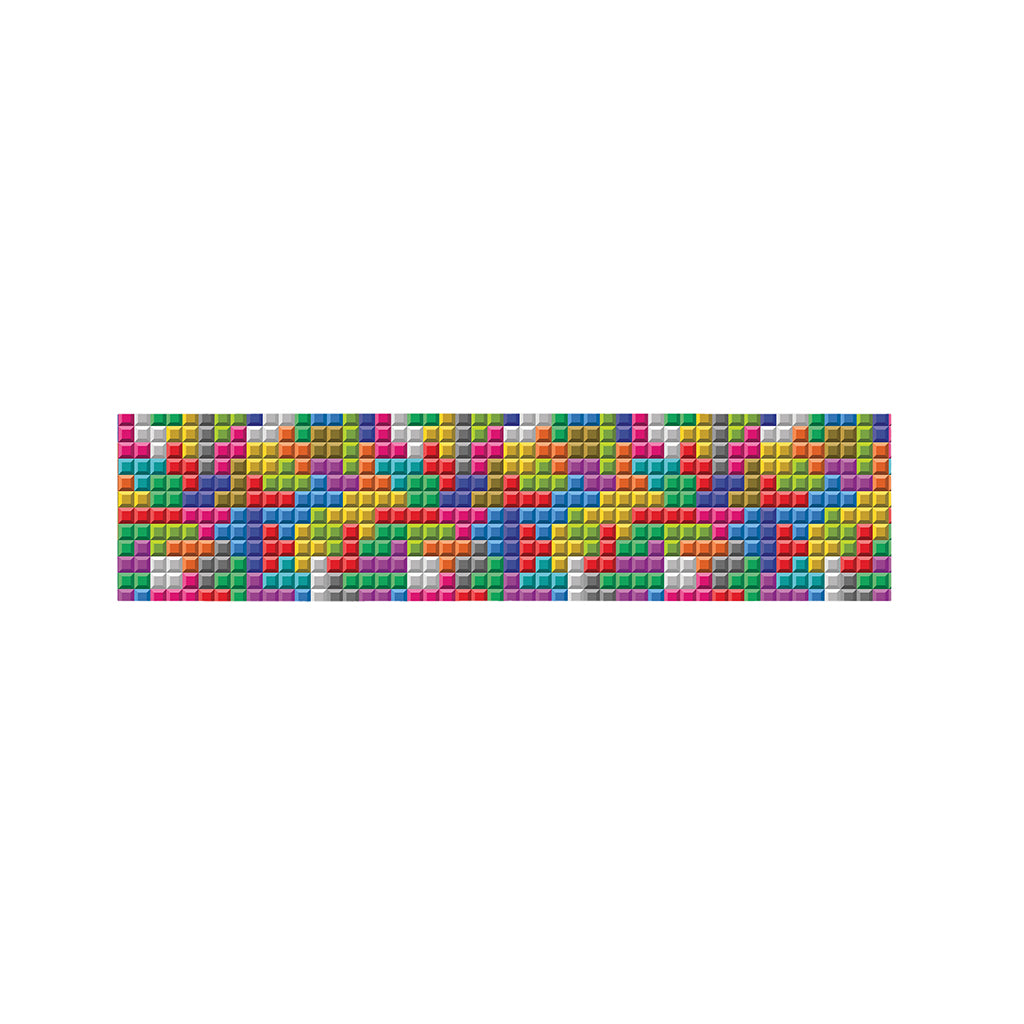 Colorful Brick Puzzle Game Pattern Print Bed Runner