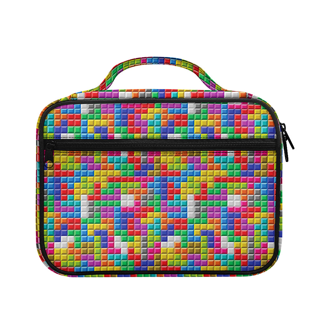 Colorful Brick Puzzle Game Pattern Print Briefcase Bible Bag