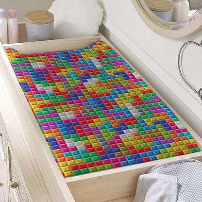 Colorful Brick Puzzle Game Pattern Print Changing Pad Cover