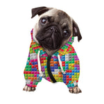 Colorful Brick Puzzle Game Pattern Print Dog Zip Up Hoodie