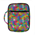 Colorful Brick Puzzle Game Pattern Print Front Pocket Bible Bag