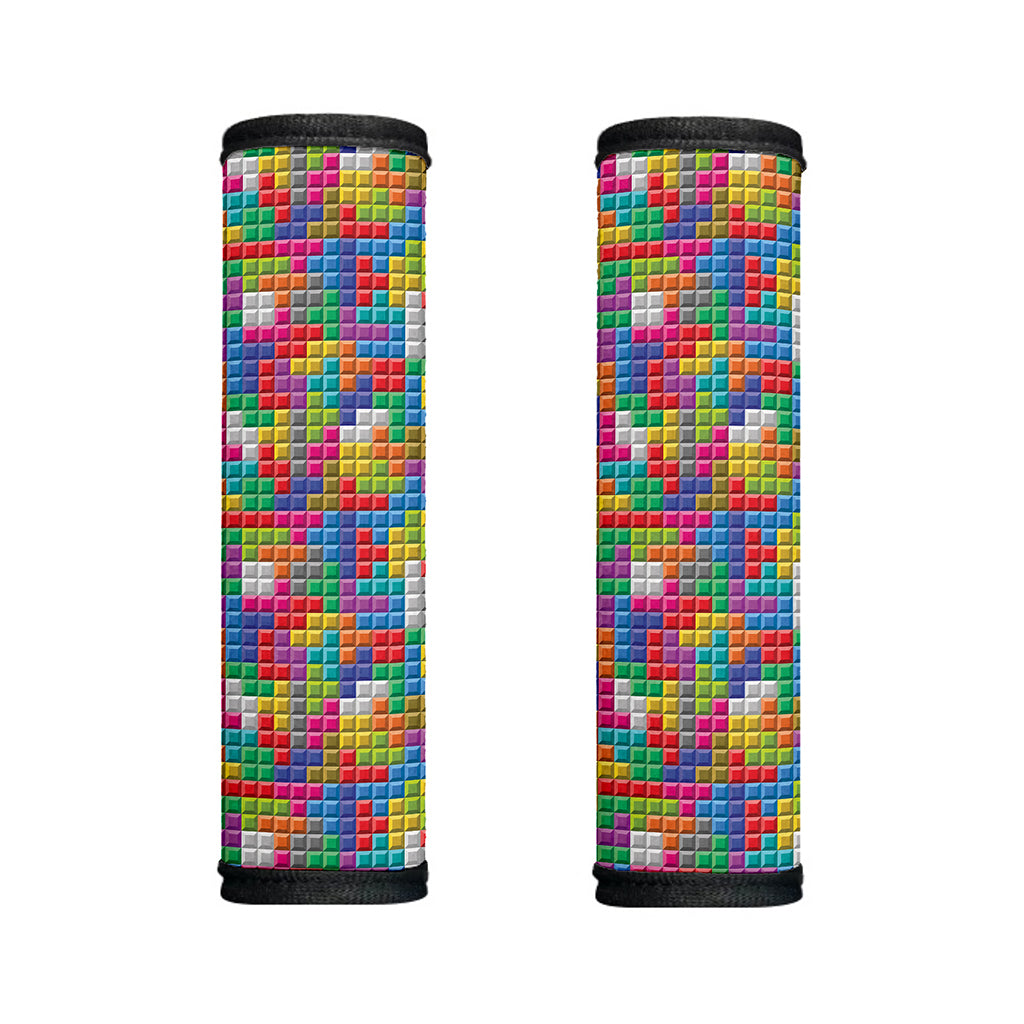 Colorful Brick Puzzle Game Pattern Print Handle Covers