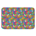 Colorful Brick Puzzle Game Pattern Print Indoor Door Mat