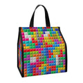 Colorful Brick Puzzle Game Pattern Print Insulated Lunch Tote