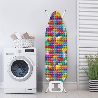 Colorful Brick Puzzle Game Pattern Print Ironing Board Cover
