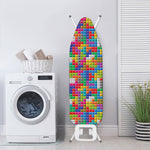 Colorful Brick Puzzle Game Pattern Print Ironing Board Cover
