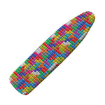 Colorful Brick Puzzle Game Pattern Print Ironing Board Cover