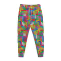 Colorful Brick Puzzle Game Pattern Print Jogger Pants