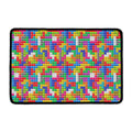 Colorful Brick Puzzle Game Pattern Print Kitchen Mat