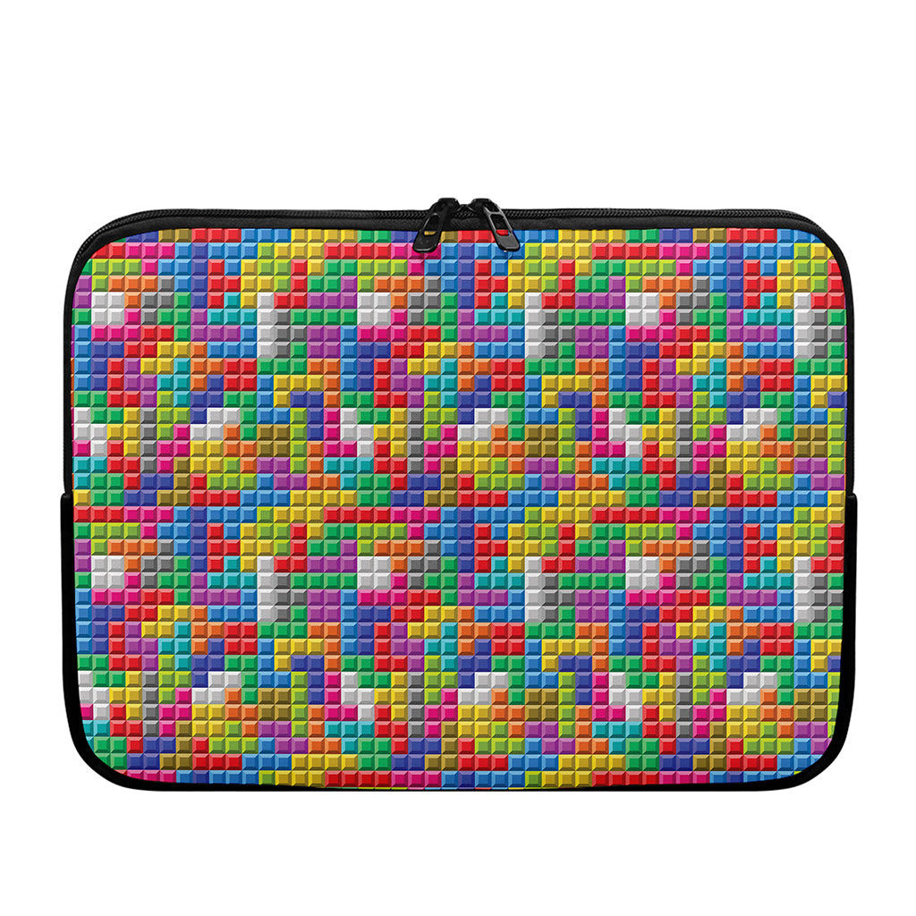 Colorful Brick Puzzle Game Pattern Print Laptop Sleeve