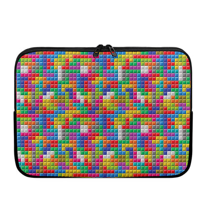 Colorful Brick Puzzle Game Pattern Print Laptop Sleeve