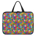 Colorful Brick Puzzle Game Pattern Print Laptop Sleeve With Handle