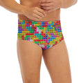 Colorful Brick Puzzle Game Pattern Print Men's Briefs