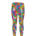 Colorful Brick Puzzle Game Pattern Print Men's Leggings