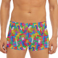 Colorful Brick Puzzle Game Pattern Print Men's Short Boxer Briefs
